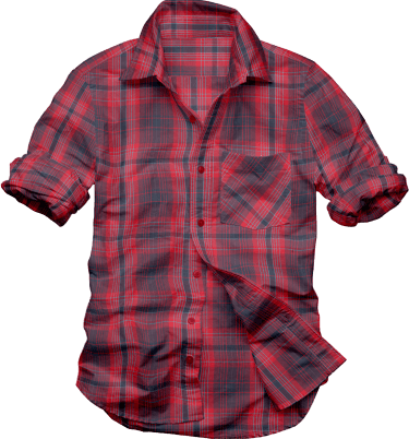 Checkered Spread Collar Casual Shirt - Red