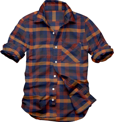 Checkered Slim Collar Casual Shirt - Navy