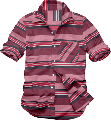 Printed Spread Collar Casual Shirt - Maroon